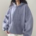 Women's Oversized Embroidered Hoodie, Casual Loose Fit Pullover Sweatshirt_ecoleips.com