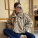 Faux Fur Jacket – Oversized Cropped Coat With Gradient Color (XS/S/M/L)_ecoleips.com