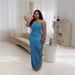 Women's Clothing Women's Sexy Strapless Off-Shoulder Long Dress Slim Fit Sleeveless Fashion Autumn Dress For Formal & Casual For Women_ecoleips.com