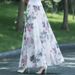 High Waist Women Summer Autumn Chiffon Skirts Elastic Waist Midi Full Long Skirt Print A-Line Mother Dance Swing Skirt DURIKIES_ecoleips.com
