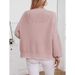 Solid-Color Button Knitted Cardigan For Autumn And Winter, Casual Loose Lantern Sleeve Sweater For Women_ecoleips.com