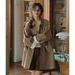 Korean-style Retro Artistic Mid-length Trench Coat For Women, New Spring Collection, Stylish And Sophisticated Top_ecoleips.com