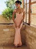 Mozision Sweetheart Neck Sexy Mermaid Maxi Dress Women Elegant Ruffle Sleeves Bodycon Evening Club Party Long Dress Female Gown_ecoleips.com
