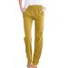 Aria Basics Spring Autumn European And American Women's Clothing Solid Color Cotton Linen Loose Drawstring Wide-Leg_ecoleips.com