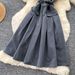 Salt Style Women's Sleeveless Collared Dress Slimming Waist Cinching Pleated Skirt Elegant Fitted Summer Outfit for Commuting_ecoleips.com
