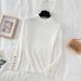 Women's Semi-Turtleneck Knit Sweater Long Sleeve Slim Fit Thermal Lined Casual Pullover Top_ecoleips.com