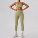 Women's Quick Drying Nude Tights European American Style Yoga Fitness Sports Suits Beautiful Back Design Running Training Clothes_ecoleips.com