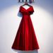 Women's Clothing Red Toast Dress Bride New Wedding Engagement Evening Dress Host Long Dress Return Door Dress Female_ecoleips.com