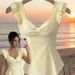 2026 Women's New Fashion Solid Color Jacquard Top Asymmetrical Heart Neckline Double Bubble Sleeves_ecoleips.com