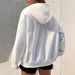 Women's Casual Loose Fitting Hooded Zip Up Cardigan Fleece Lined Top 5046 Print Autumn Winter European American Style_ecoleips.com