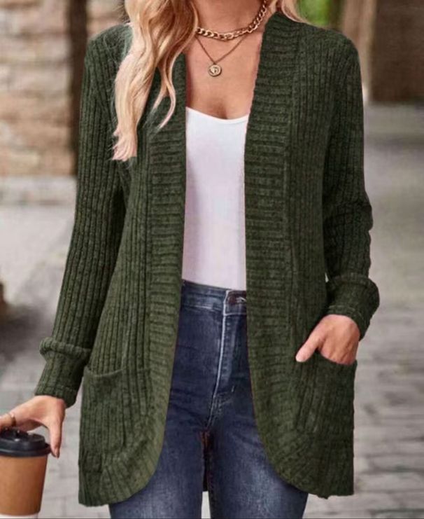 Women's Clothing Soft Brushed Long Sleeve Cardigan – Oversized Open Front Coat For Women (5 Elegant Colors, Relaxed Fit)_ecoleips.com