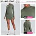 Women's Slim Fit Long Sleeved Yoga Outfit Set High Waisted Sports Skirt A Line Bodycon Skirt Fitness Shorts_ecoleips.com