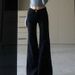 Black Stretch Retro Flared Slimming Jeans For Women Spring Autumn New Fashion Versatile Bootcut Long Pants_ecoleips.com