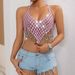 Women's Clothing Summer New Gem Metal Chain Vest_ecoleips.com