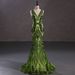 Women's Clothing Annual Party Evening Dress Sleeveless Sexy V Neck Dress Banquet Ball Sequin Dress_ecoleips.com