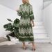 Women's Clothing Leisure Vacation PersonalityEthnic Style Geometric Print Loose Dress_ecoleips.com
