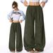 High Waisted Casual Wide Leg Pants for Women Versatile Drape Flat Style Autumn/Winter Fashion mid Waist Full Length Polyester_ecoleips.com