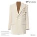 New Super Heavy Butterfly Flower Staggered Loose Version Suit Jacket Top_ecoleips.com