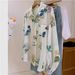 Spring Lightweight Printed Shirt For Women Elegant Chic Slimming Lapel Long Sleeve American Style Fashion Top_ecoleips.com