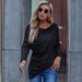 Voya Women's Autumn And Winter Pullover Sweater Temperament Commuting Mid To Long Length Long Sleeved Solid Color Knitted Top Women's One Cut Collar_ecoleips.com