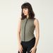 Women's Slim Fit Long Sleeved Yoga Jacket Stand Up Collar Sports Fitness Shirt Zipper Elastic Finger Sleeves Running Top_ecoleips.com