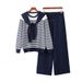 Women's Autumn Winter Fashion Knitted Set with Scarf Sweater And Wide Leg Pants Striped Casual Two-Piece European American Style_ecoleips.com