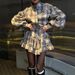 Effortless Elegance Two-Piece Set – Spring Plaid Skirt & Peplum Top (S-L, 95% Cotton, Street-to-Office Versatility)_ecoleips.com