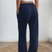 Women's Contrast Ribbed Sports Pants - Mid-Waist Drawstring Casual Wear-1_ecoleips.com