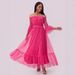 Women's Clothing One Shoulder Mesh Long Sleeve Wedding Dress Big Swing Dress New Style_ecoleips.com