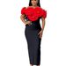 Women's Clothing High-End Off-Shoulder Bandage Dress Slim Fit Large Floral Print Women's Clothing For Formal & Casual_ecoleips.com