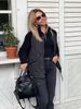 Women's Fashion 3D Effect Stand Collar Zip-Up Sweater Jacket – Streetwear Loose Fit Long Sleeve Coat, Lightweight Polyester With Faux Silk Filling_ecoleips.com