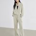 Women's Clothing Fashion Commuter Sports Sweatshirt Two Piece Suit For Women Autumn New Style Jacket Straight Trousers Casual Suit_ecoleips.com