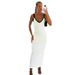 European And American Style Women's Fashion Cross-Border Hot-Selling New Color-Block Backless Elegant Slim Fit_ecoleips.com
