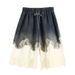 Personalized Denim Two Piece Suit Summer New Style Hot Girl Lace Splicing Soft Denim Suspender Shorts Suit_ecoleips.com