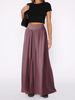 "Elegant Flowy High-Waisted Wide Leg Pants For Women - Soft Stretchy Dance Lounge Pants With Draped Hemline In Multiple Colors"_ecoleips.com