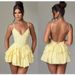 European And American Style Women's Clothing 2024 New French Sexy Deep V Backless Ruffle Strap High-end Dress For Women_ecoleips.com