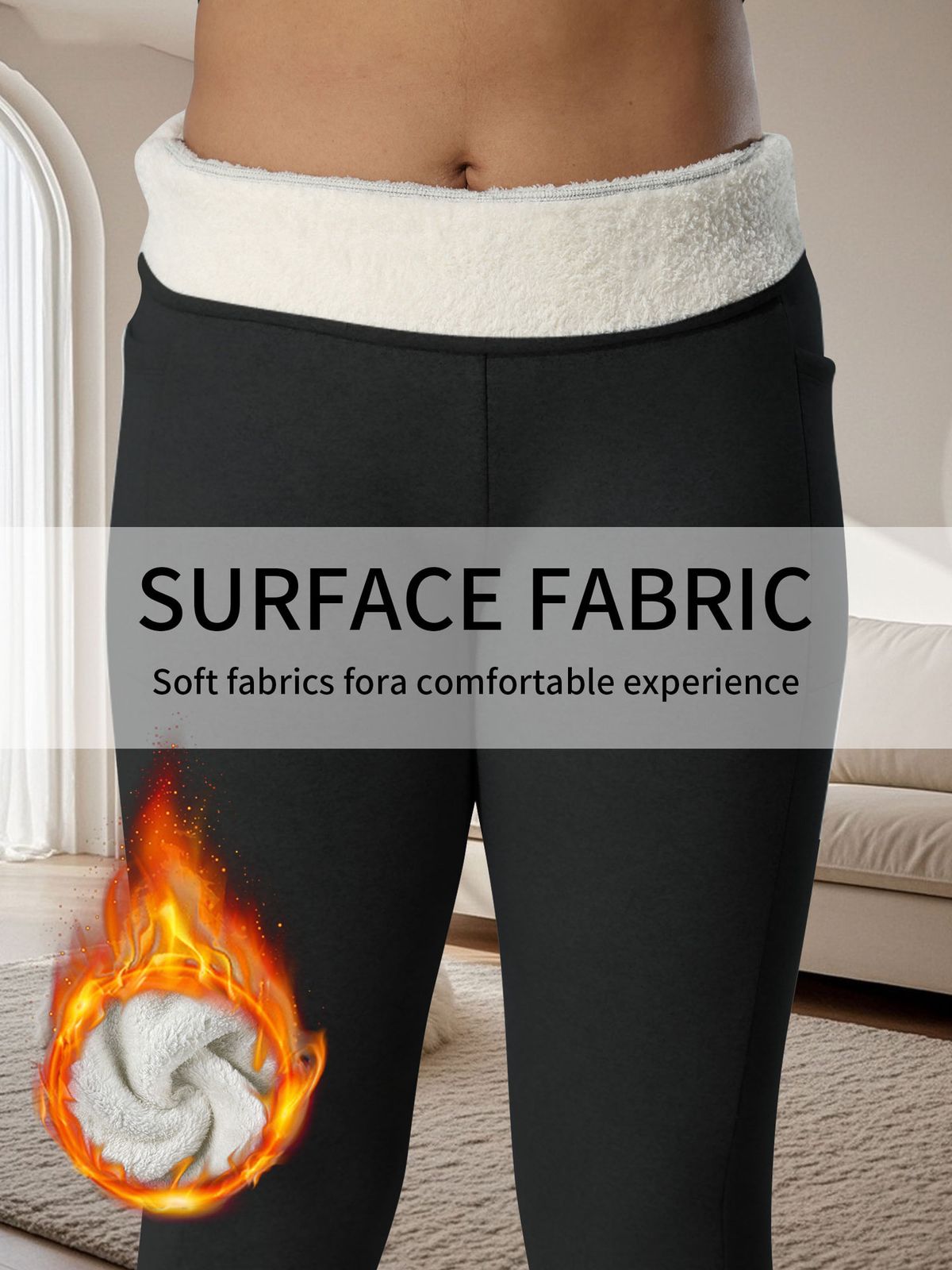 Women's High-Waisted Fleece-Lined Leggings With Pockets – Thickened Winter Warmth (Black/Navy/Burgundy/Gray, 1XL-5XL)_ecoleips.com