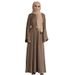 Factory Direct Supply IdoDuo Middle Eastern Malay Robe Basic Solid Color Plus Size Dress 20363 Muslim_ecoleips.com