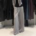 Suitable For All Seasons UMA WHITE Guangzhou Thirteen Factories Run Deng 2025 Spring Summer New Women's Suit Tall Mixed Linen Wide-leg Pants_ecoleips.com