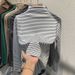 A Double-Sided German Fleece Semi-High-Neck Base Layer With Yard-Woven Stripes For Women To Pair With A Long-Sleeved Str_ecoleips.com