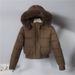 Women's Short Puffer Jacket With Hood & Faux Fur Trim - Warm Fleece-Lined Winter Coat For Petite, Casual Outerwear In Black/Beige/Khaki/Brown_ecoleips.com