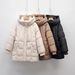 Pinghu Thickened Fashion Simple Hooded Warm Fashion Winter Jacket Bread Clothing Medium And Long Loose Down Jacket_ecoleips.com