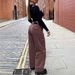 Utility Cargo Jeans – High-Waisted Straight-Leg Denim With Accordion Pockets (Khaki/Black, S-XL)_ecoleips.com