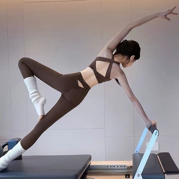 Women's New Backless Sports Vest High-Intensity Shockproof Fixed Cup Bra Yoga Outfit Fitness Set_ecoleips.com