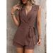 Women's Clothing Summer Suit Set - Blazer, Vest & Wide-Leg Pants (Casual Office Wear)_ecoleips.com