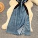 Women's Clothing Summer Fashion Heavy Diamond Embroidery V Neck Short Sleeved Patchwork Denim Dress Women's Long Skirt_ecoleips.com