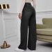 Women's Clothing Versatile Fashion Simple Ripped Ladies Wide Leg Pants_ecoleips.com
