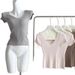 Women's Clothing Breathable Ribbed Knit Top – Flattering V-Neck Short Sleeve Blouse For Women_ecoleips.com