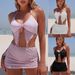 European And American Fashion Solid Color Two Piece Swimsuit Set for Women New 2025 Bikini Three Piece Set_ecoleips.com