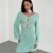 Women’s Clothing Autumn And Winter New Beach Dress Solid Color Sexy Backless Knitted Hollow Dress Long Dress Bikini Swimsuit Blouse_ecoleips.com